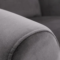 Garnero Arredamenti Poltrona reclinabile imbottita in velluto Cassiopea Grigio Sale