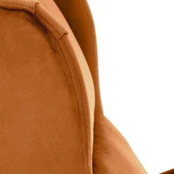 Garnero Arredamenti Poltrona reclinabile imbottita in velluto terracotta Cassiopea Arancio Hot
