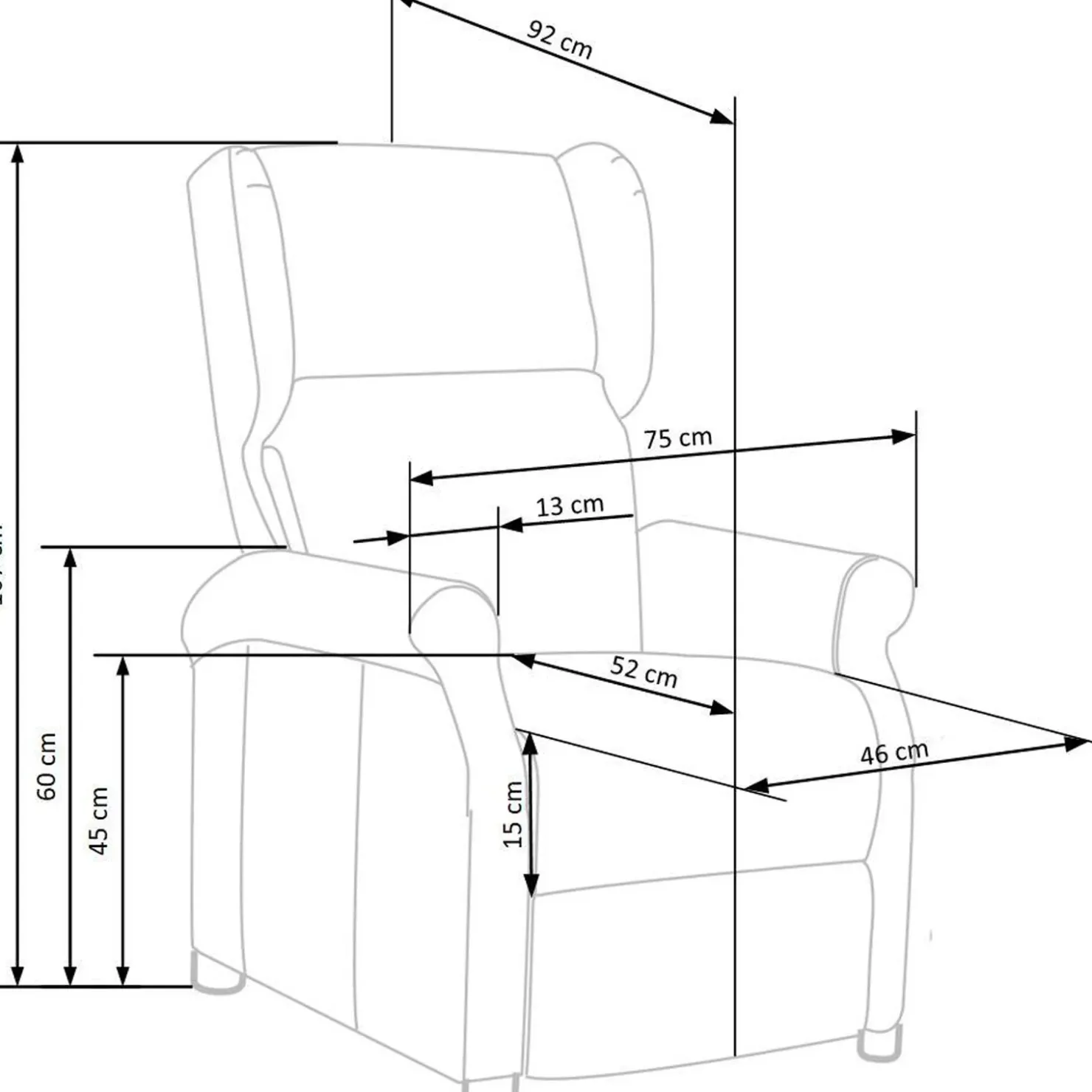 Garnero Arredamenti Poltrona reclinabile imbottita in velluto terracotta Cassiopea Arancio Hot