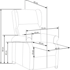 Garnero Arredamenti Poltrona reclinabile imbottita in tessuto Cassiopea Beige Sale