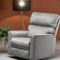 Garnero Arredamenti Poltrona reclinabile imbottita in tessuto Benuat Grigio Clearance