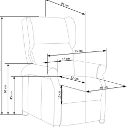 Garnero Arredamenti Poltrona reclinabile massaggiante imbottita in tessuto Elion Grigio Sale