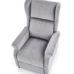 Garnero Arredamenti Poltrona reclinabile massaggiante imbottita in tessuto Elion Grigio Sale