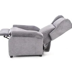 Garnero Arredamenti Poltrona reclinabile massaggiante imbottita in tessuto Elion Grigio Sale