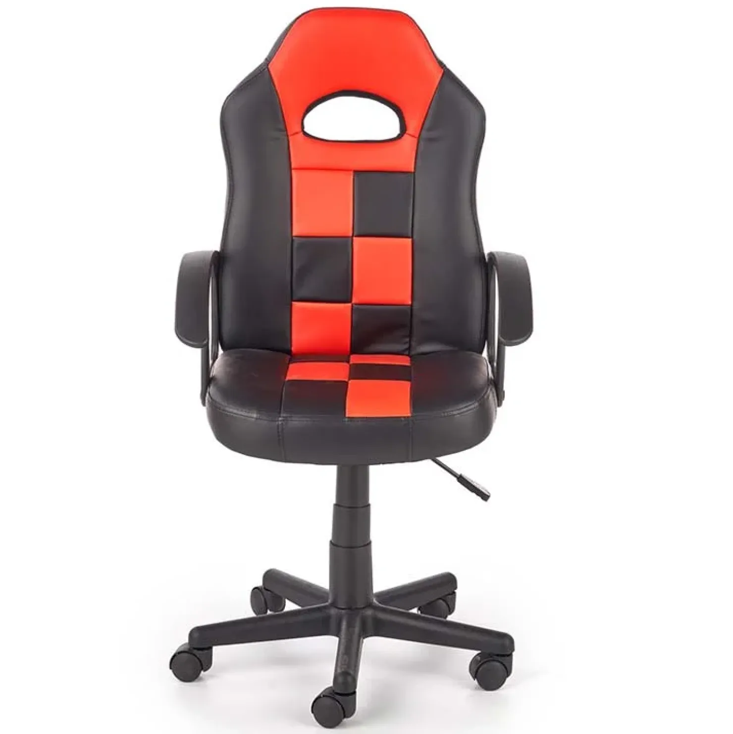 Garnero Arredamenti Poltrona regolabile per scrivania ragazzi in ecopelle rosso nero Grove