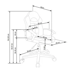 Garnero Arredamenti Poltrona regolabile per scrivania ragazzi in ecopelle rosso nero Grove