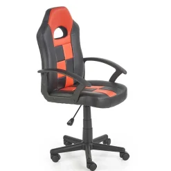 Garnero Arredamenti Poltrona regolabile per scrivania ragazzi in ecopelle rosso nero Grove