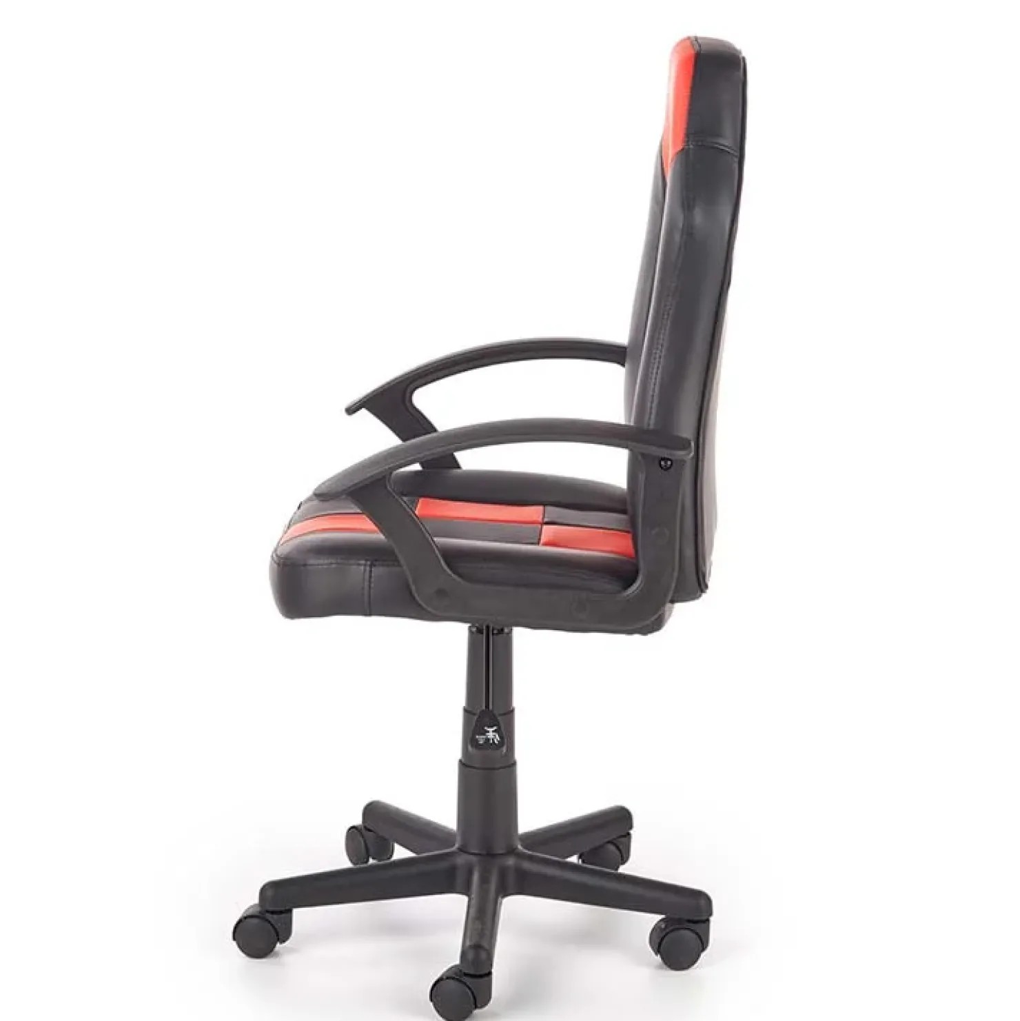 Garnero Arredamenti Poltrona regolabile per scrivania ragazzi in ecopelle rosso nero Grove