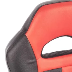 Garnero Arredamenti Poltrona regolabile per scrivania ragazzi in ecopelle rosso nero Grove