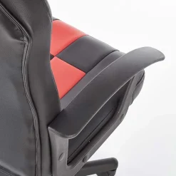 Garnero Arredamenti Poltrona regolabile per scrivania ragazzi in ecopelle rosso nero Grove