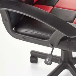 Garnero Arredamenti Poltrona regolabile per scrivania ragazzi in ecopelle rosso nero Grove