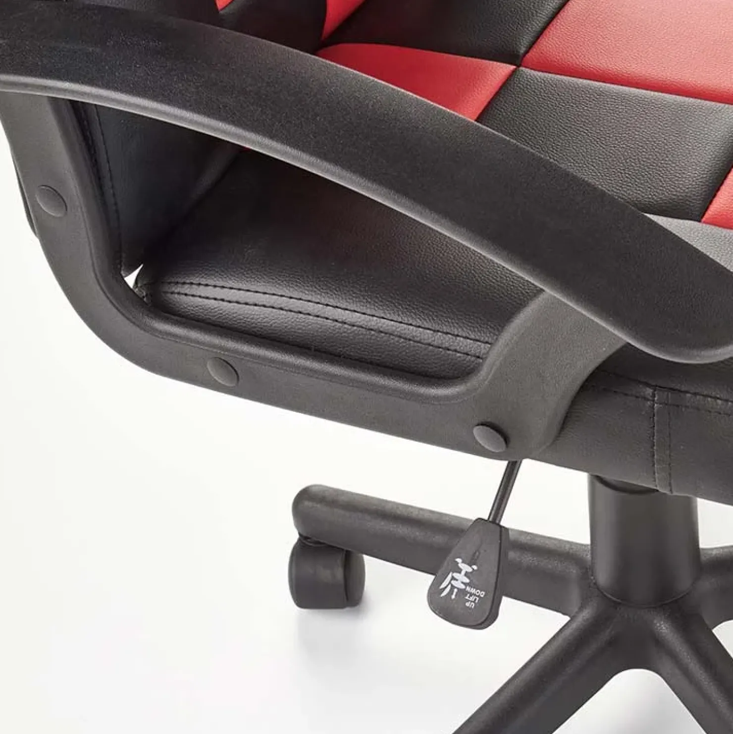 Garnero Arredamenti Poltrona regolabile per scrivania ragazzi in ecopelle rosso nero Grove