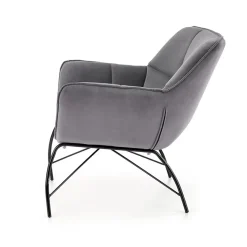 Garnero Arredamenti Poltrona relax da sala in velluto grigio nero Indiana Best