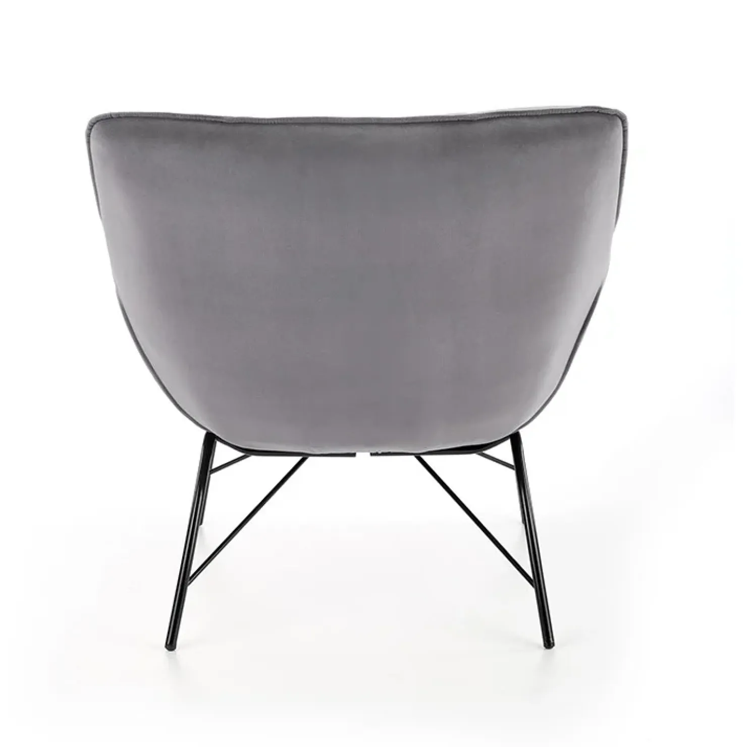 Garnero Arredamenti Poltrona relax da sala in velluto grigio nero Indiana Best