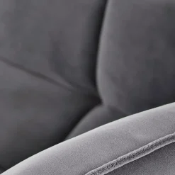 Garnero Arredamenti Poltrona relax da sala in velluto grigio nero Indiana Best