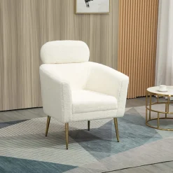 Garnero Arredamenti Poltrona relax da salotto in tessuto panna oro Picaro Best