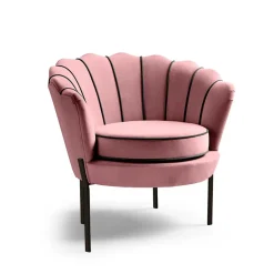 Garnero Arredamenti Poltrona relax design moderno in velluto nero Pegasus Rosa Hot