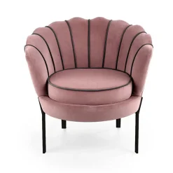 Garnero Arredamenti Poltrona relax design moderno in velluto nero Pegasus Rosa Hot