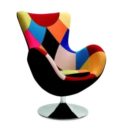 Garnero Arredamenti Poltrona relax imbottita in tessuto multicolore Samantha Hot