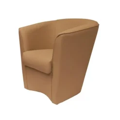 Garnero Arredamenti Poltrona relax imbottita in ecopelle nocciola Valentina Beige Outlet