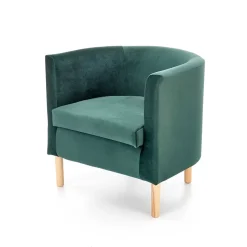 Garnero Arredamenti Poltrona soggiorno in tessuto verde scuro rovere Macao Hot