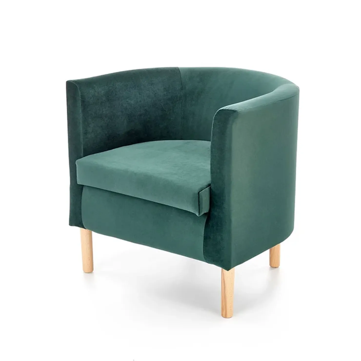 Garnero Arredamenti Poltrona soggiorno in tessuto verde scuro rovere Macao Hot