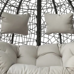 Garnero Arredamenti Poltrona sospesa 2 posti da giardino 120x200h cm grigio con cuscini Ibisco Grigio scuro - Grigio chiaro Hot