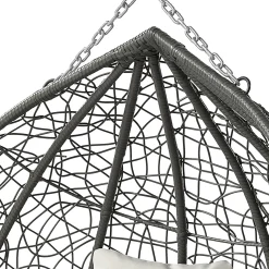 Garnero Arredamenti Poltrona sospesa 2 posti da giardino 120x200h cm grigio con cuscini Ibisco Grigio scuro - Grigio chiaro Hot