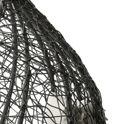 Garnero Arredamenti Poltrona sospesa 2 posti da giardino 120x200h cm grigio con cuscini Ibisco Grigio scuro - Grigio chiaro Hot