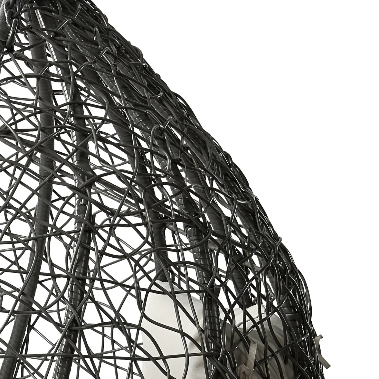 Garnero Arredamenti Poltrona sospesa 2 posti da giardino 120x200h cm grigio con cuscini Ibisco Grigio scuro - Grigio chiaro Hot