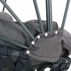 Garnero Arredamenti Poltrona sospesa a dondolo da giardino 136x196h cm grigio Flora Hot