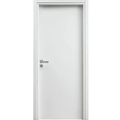Garnero Arredamenti Porta battente reversibile per interni 70x210h cm bianca Niagara Bianco Opaco