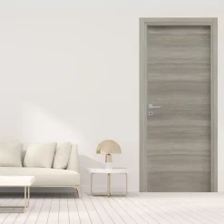 Garnero Arredamenti Porta battente reversibile per interni 80x210h cm Niagara Rovere Grigio Hot