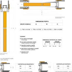 Garnero Arredamenti Porta battente reversibile per interni 70x210h cm Niagara Bianco Frassinato Online