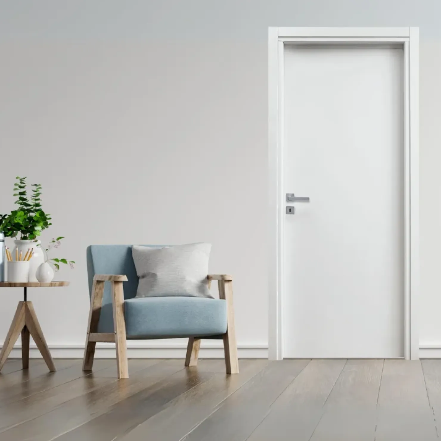 Garnero Arredamenti Porta battente reversibile per interni 80x210h cm bianca Niagara Bianco Opaco Best