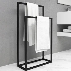 Garnero Arredamenti Portasciugamani da bagno 50x89cm metallo nero Yapen Sale