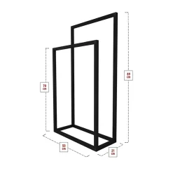 Garnero Arredamenti Portasciugamani da bagno 50x89cm metallo nero Yapen Sale