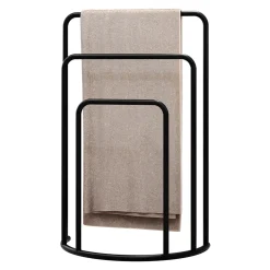 Garnero Arredamenti Portasciugamani da bagno 50x75h cm 3 livelli nero Marinella Outlet