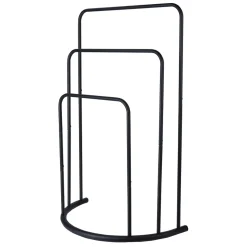 Garnero Arredamenti Portasciugamani da bagno 50x75h cm 3 livelli nero Marinella Outlet