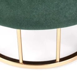 Garnero Arredamenti Pouf contenitore design da salotto rotondo in velluto verde Neril Sale