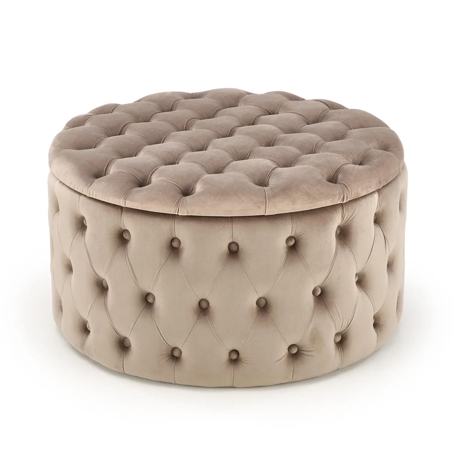 Garnero Arredamenti Pouf contenitore moderno Maximilien Beige New