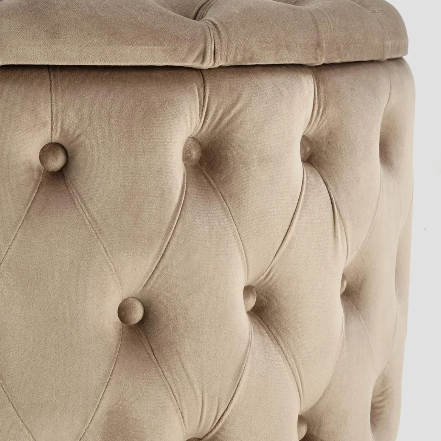 Garnero Arredamenti Pouf contenitore moderno Maximilien Beige New