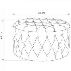 Garnero Arredamenti Pouf contenitore moderno Maximilien Beige New