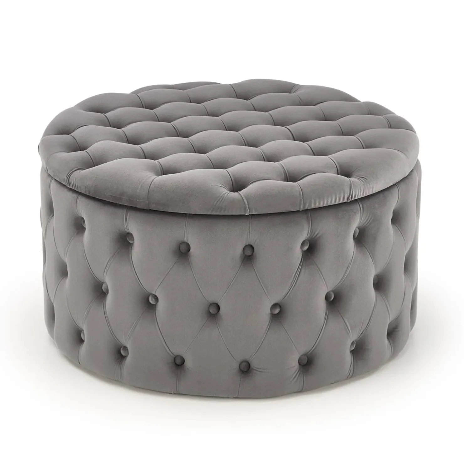 Garnero Arredamenti Pouf contenitore moderno Maximilien Grigio Hot