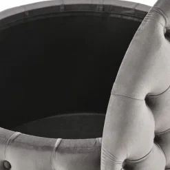 Garnero Arredamenti Pouf contenitore moderno Maximilien Grigio Hot