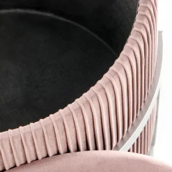 Garnero Arredamenti Pouf da salotto contenitore in velluto Franklin Rosa Online