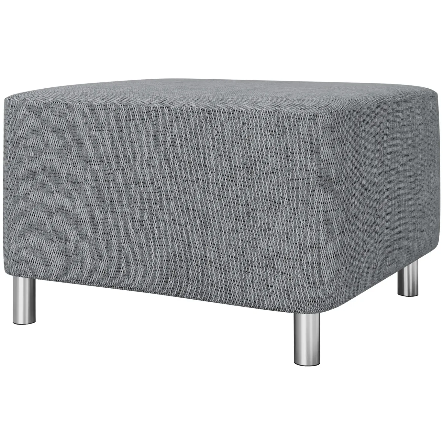 Garnero Arredamenti Pouf imbottito in tessuto 65x56cm grigio chiaro Titus Tessuto Lawa Grigio Clearance