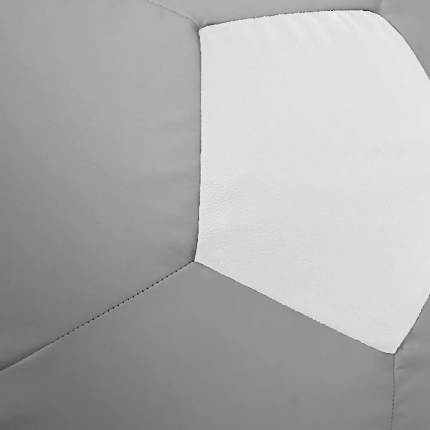 Garnero Arredamenti Pouf poltrona sacco palla da calcio ecopelle grigio bianco Lionel Grigio - Bianco Hot