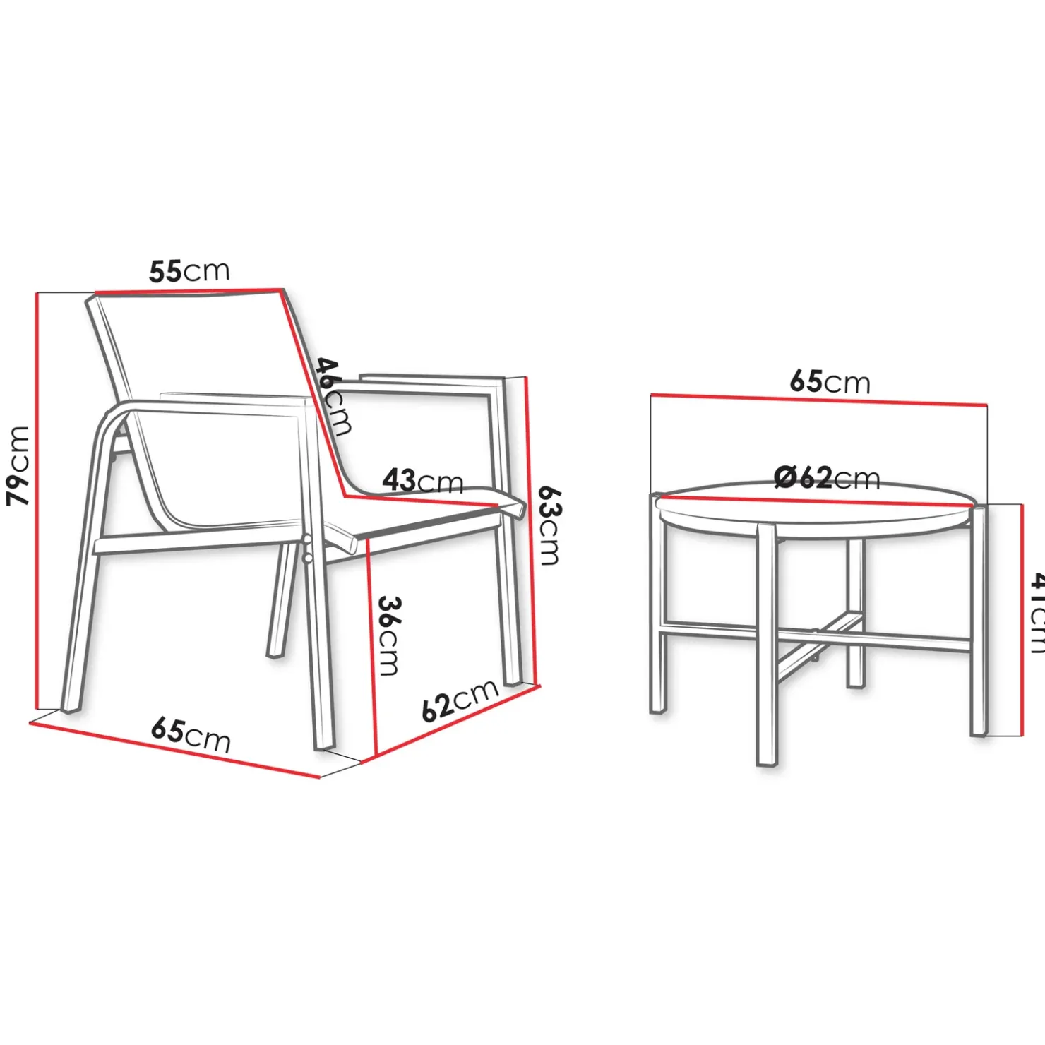 Garnero Arredamenti Salotto da giardino 2 posti con tavolino moderno verde Adamo Sale