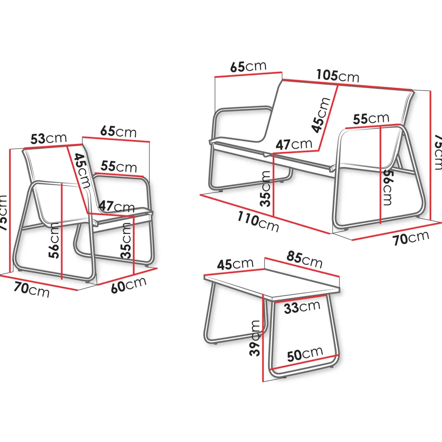 Garnero Arredamenti Salotto da giardino 4 posti con tavolino moderno Zeno Beige Sale